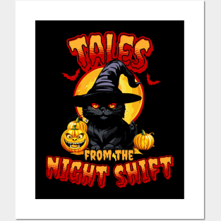 Tales from the Night Shift, Witchy Nurse Halloween Cat Posters and Art